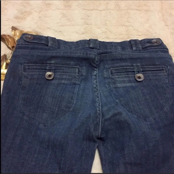 Kasil Tribecca Ocean Storm Wash Flared Cuffed Jeans Mid-rise Size 26 - Picture 5 of 9